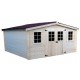 Garden shed in solid wood Habrita 16 m2 with basement