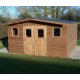 Habrita Solid Wood Garden Shelter 12,3 m² e tábuas de 42mm