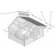 Theora Garden Shelter in Legno Massello di Habrita 7,33 m2 con tetto ondulino