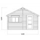 Theora Garden Shelter em Habrita Solid Wood 7.33 m2 com Telhado Onduline