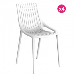 4-Stühle-Stapel Vondom Ibiza Weiß