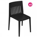 Set van 4 stoelen Vondom Spritz zwart