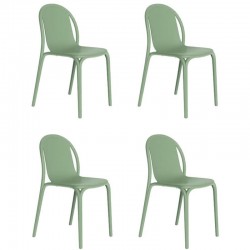 Set van 4 stoelen Vondom Brooklyn augurk