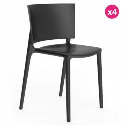 Set of 4 chairs Vondom Africa black