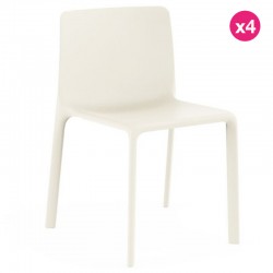 Lot de 4 chaises Vondom Kes blanc