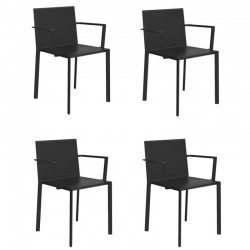Conjunto de 4 sillones de cuarzo vondom negro