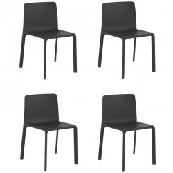 Set van 4 stoelen Vondom Kes zwart