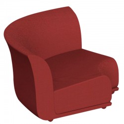 Divano Divano Vondom design Suave angolo in tessuto idrorepellente rosso Granato 1046
