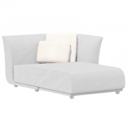Sofa left daybed Suave Vondom water-repellent fabric Grey 1043