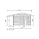Casetta da giardino Habrita in legno massello di Douglas 17,20 m2 con Bucher