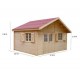 Cobertizo de jardín Habrita de madera maciza 25,37 m2 con techo plano de acero