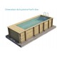 Urban Pool Procopi Holz 600 x 250 x H 133 Automatische Abdeckung