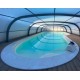 Zwembadoverdekking Cintrè Telescopic Shelter Malta klaar om te installeren voor zwembad 800 x 400