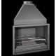 Estufa de leña Ferlux con horno Forno 60 en acero de 16kW con vidrio