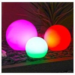 Juego de 3 lámparas de luz de bola flotante Ubbink 20 LED