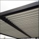 Pergola bioclimatique Habrita 21.5 m2 Aluminium anthracite et toit avec lames écru