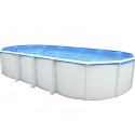 Above ground pool TOI Ibiza Oval 730x366x132 with complete white kit