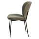 Conjunto de 2 Cadeiras de Jantar Tecidos Verdes com Base de Metal Preto Bala VeryForma
