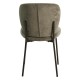 Conjunto de 2 Cadeiras de Jantar Tecidos Verdes com Base de Metal Preto Bala VeryForma