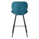 Conjunto de 2 Cadeiras Bancada Ania Blue Tecido Base Metal VeryForma