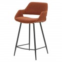 Set van 2 stoelen Werkblad Eme stoffen lus Karamel Basis Metaal VeryForma