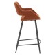 Set van 2 stoelen Werkblad Eme stof gesp Karamel Base Metal VeryForma