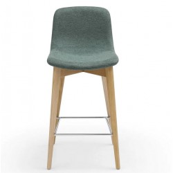 Conjunto de 2 Cadeiras Bancada Aty Base de Tecido Verde Ash VeryForma
