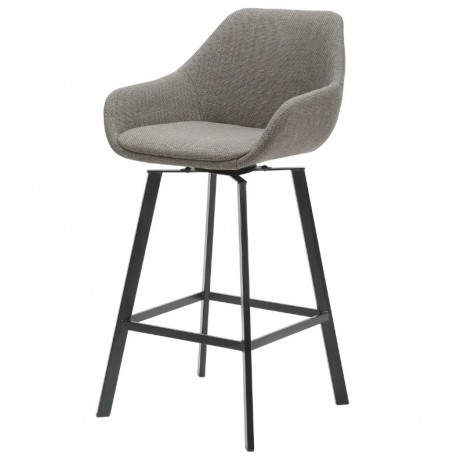 Set van 2 stoelen draaibaar werkblad Zachte stof grijs VeryForma