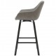 Set van 2 stoelen draaibaar werkblad Zachte stof grijs VeryForma