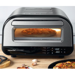 Kitchen Chef Professional 1700 Horno eléctrico de pizza de acero inoxidable