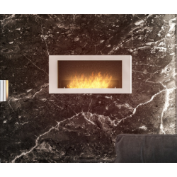 Infire Murall 1200 Bioethanol Fireplace with Glass 3 kW White