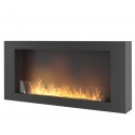 Infire Murall 1200 Bioethanol Fireplace with Glass 3 kW Black