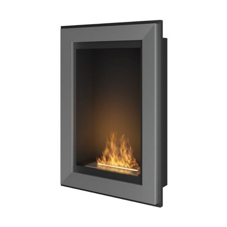 SIMPLEfire Frame 550 Stainless Steel Bioethanol Fireplace with 1 pane of glass