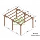Freestanding wooden pergola Linares 5x4m 20m2